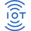 Icon representing IoT software development for connected devices, sensors and edge computing