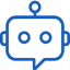 Icon depicting AI chatbots and conversational AI improving customer support and CX
