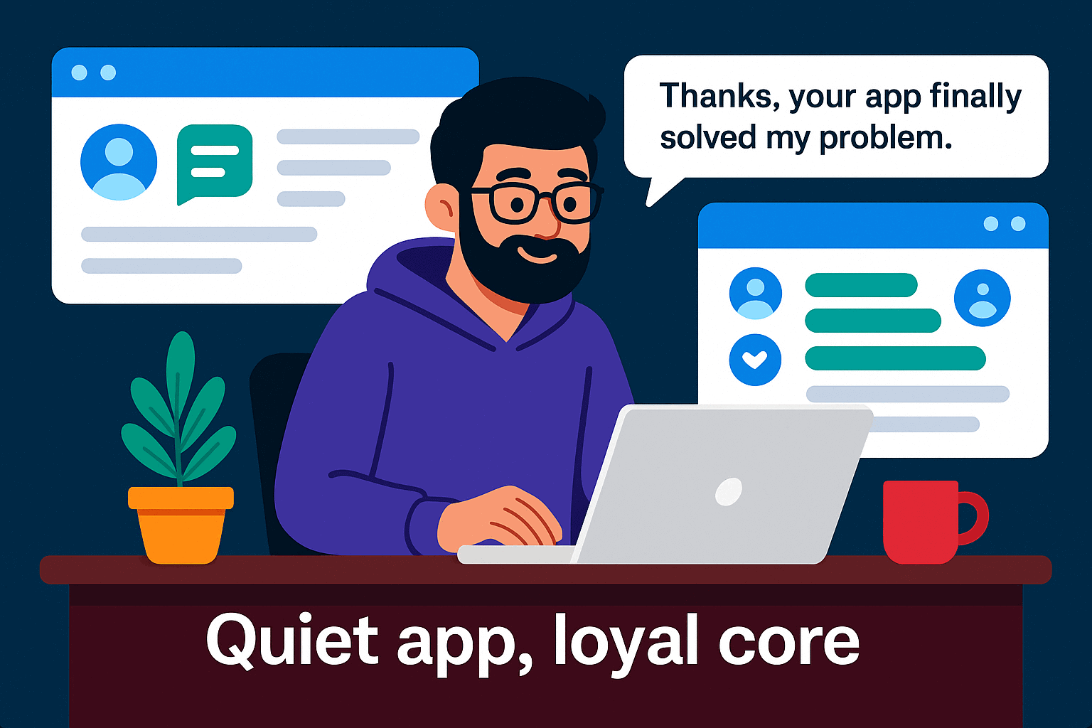 Founder receiving real feedback from a small but active user base.