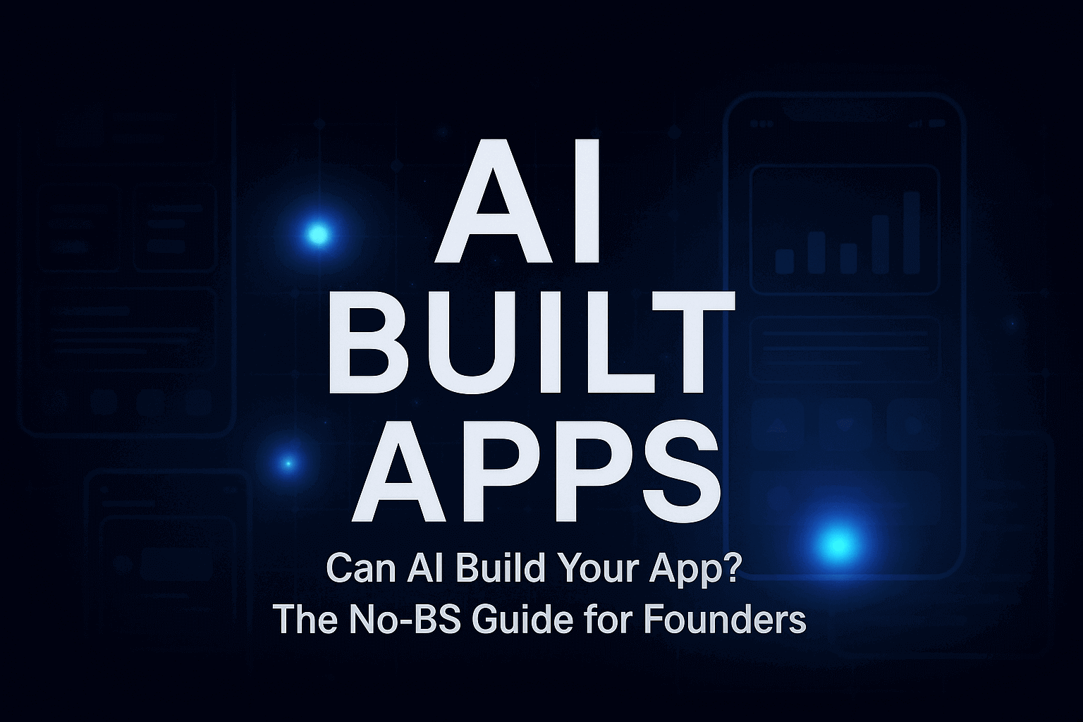 AI Built Apps Guide: Can AI Build Your App? - No-BS guide for startup founders on creating MVPs with AI and no-code tools.