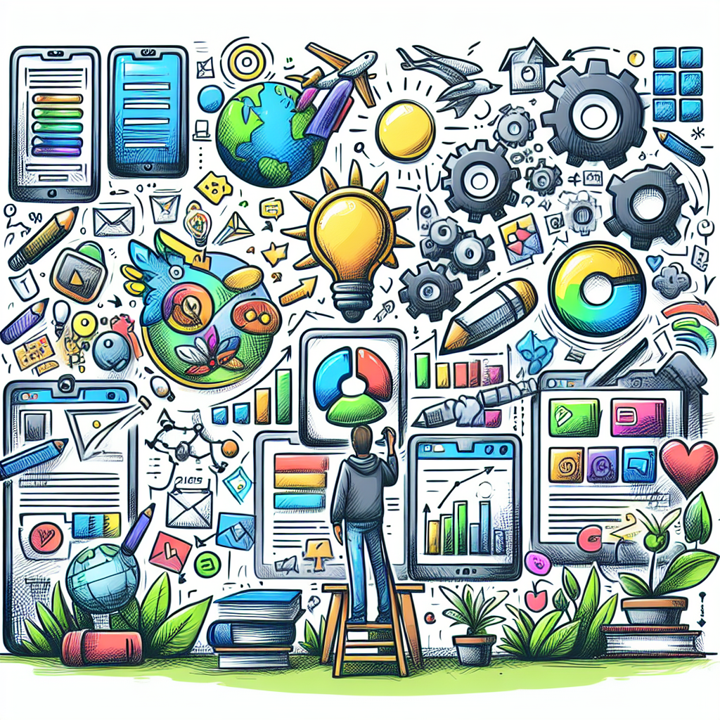 app development concepts illustrated with icons representing various platforms