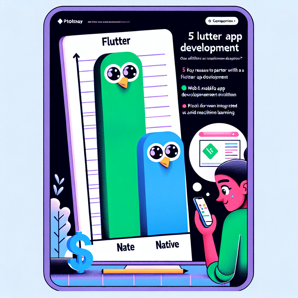 comparison graph of flutter vs native app development costs
