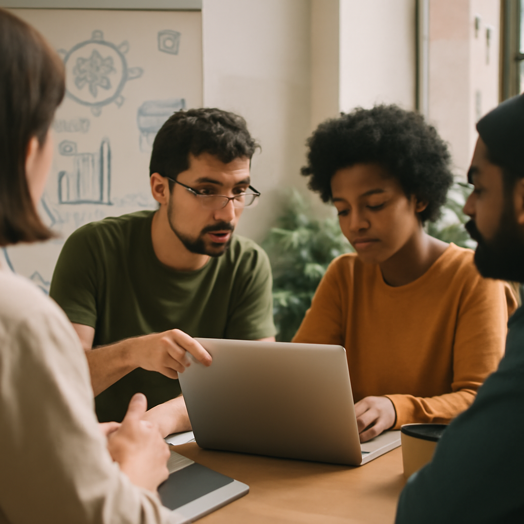 developer collaborating in a community forum to solve app development issues