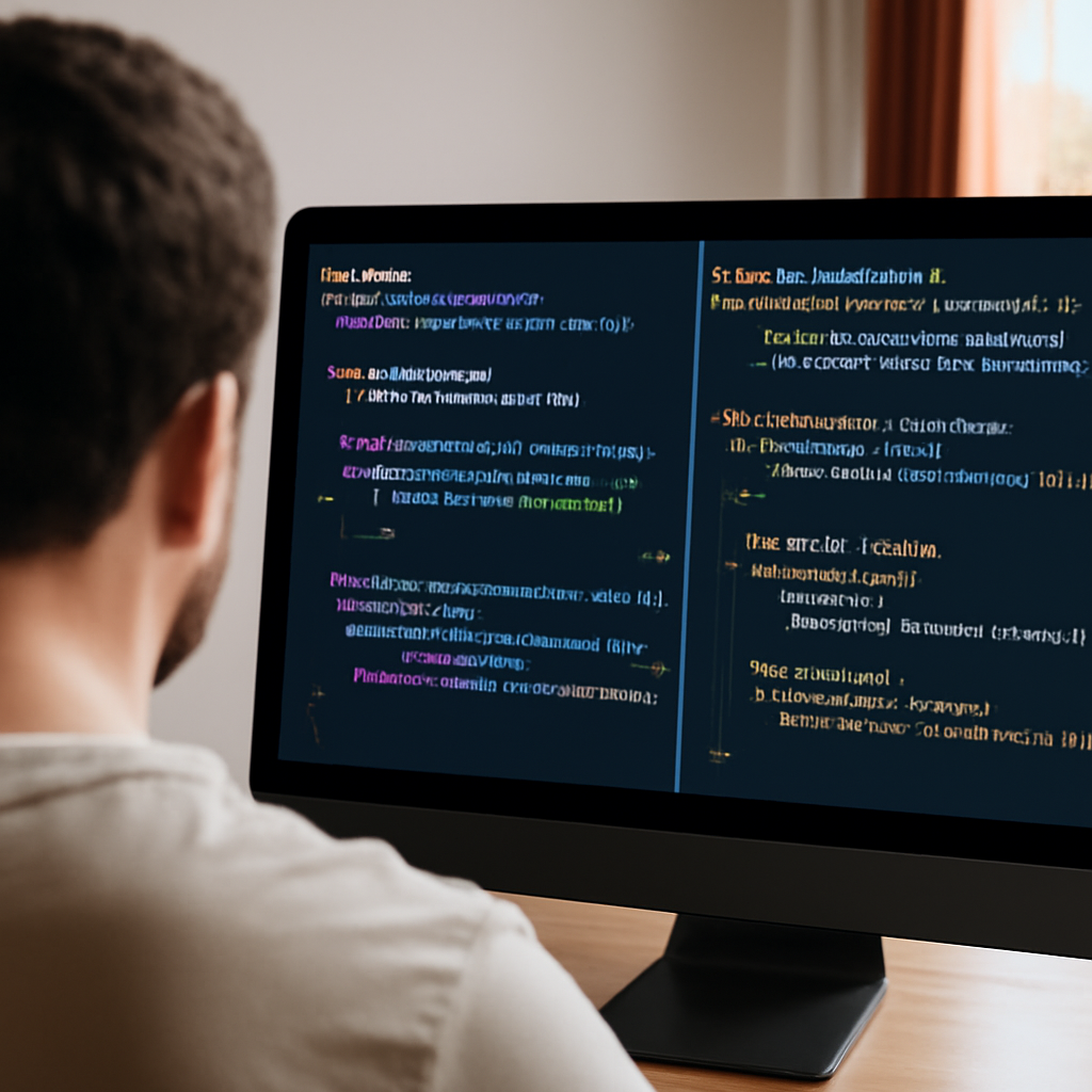 Swift and Kotlin programming code examples on screen