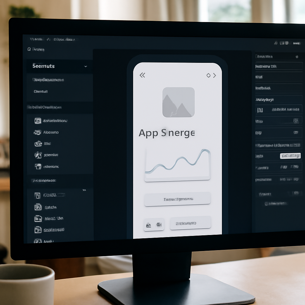 WeWeb platform interface showcasing app design features