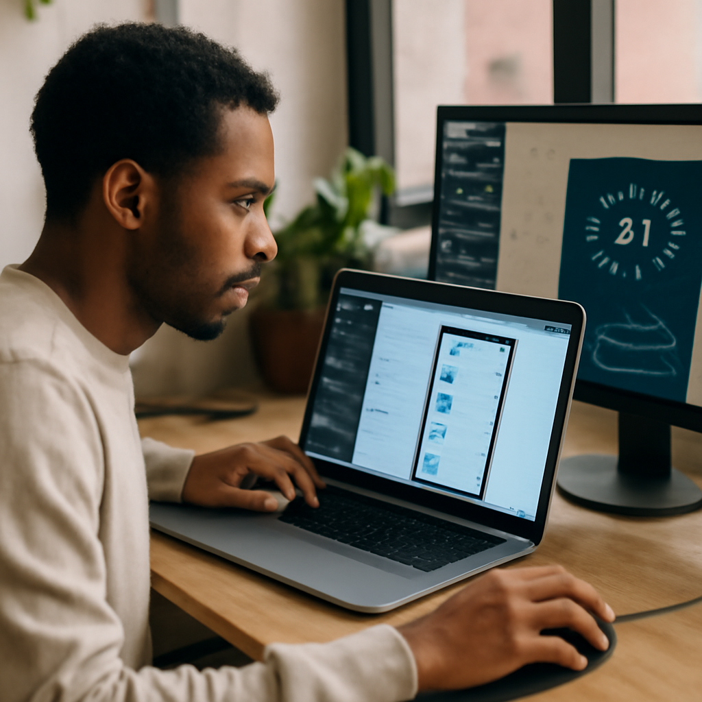 user creating app with Glide no-code platform