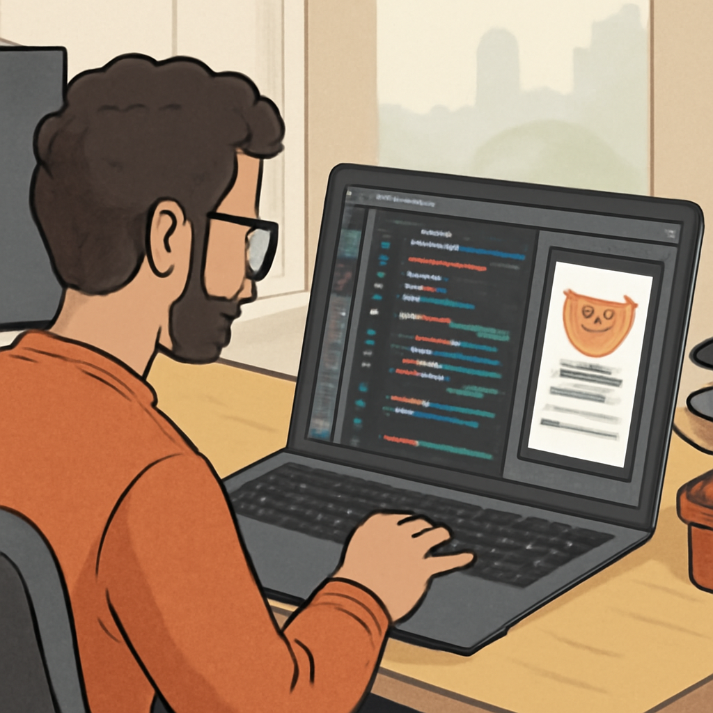 developer analyzing code in a modern IDE for mobile app development