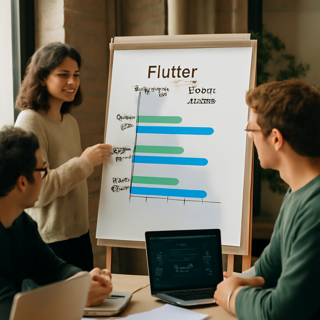 comparison chart showing Flutter vs React Native performance metrics