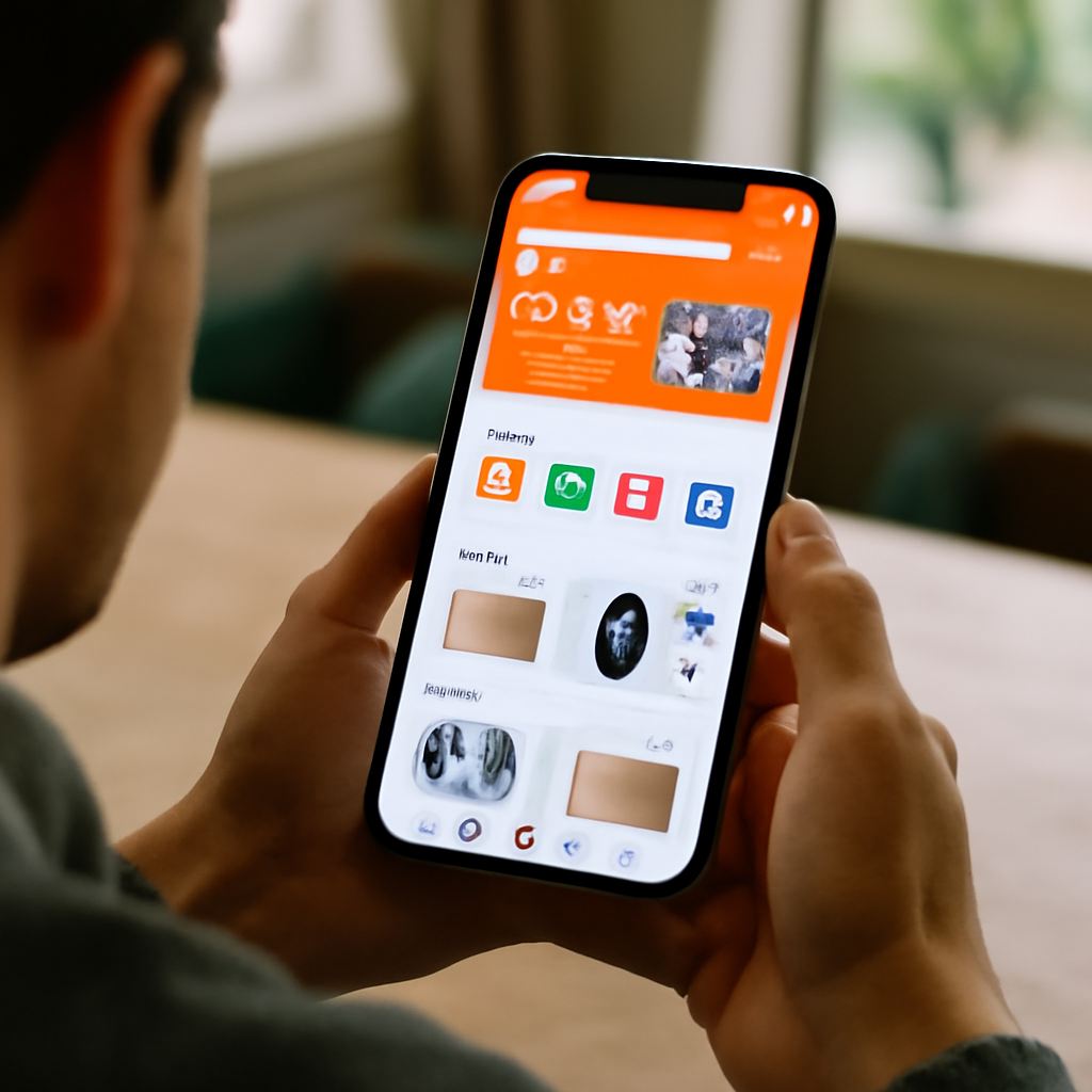 Alibaba mobile app showcasing rich shopping experience