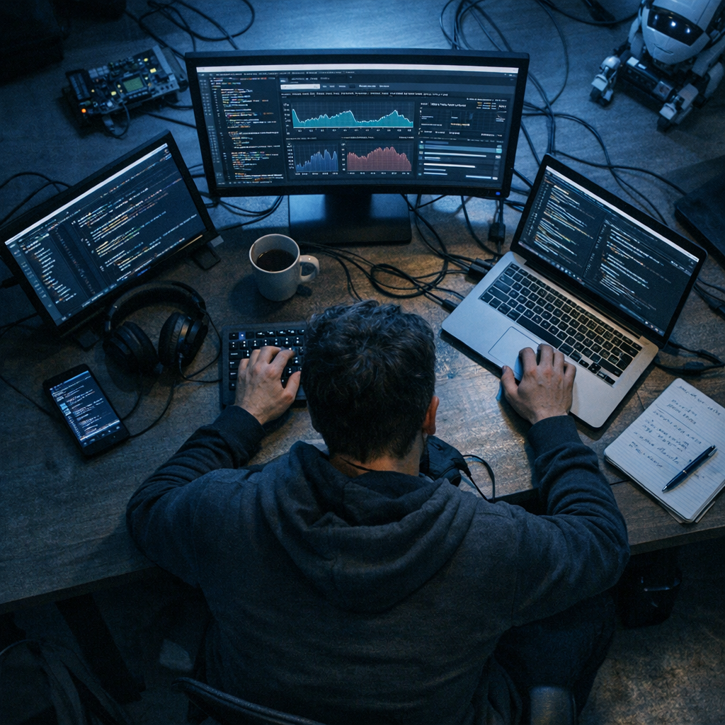 developer troubleshooting performance issues in a cross-platform app