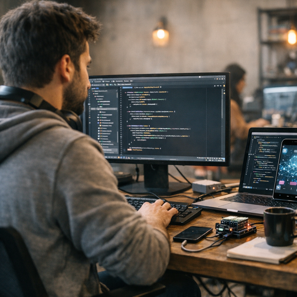 flutter development environment setup illustration