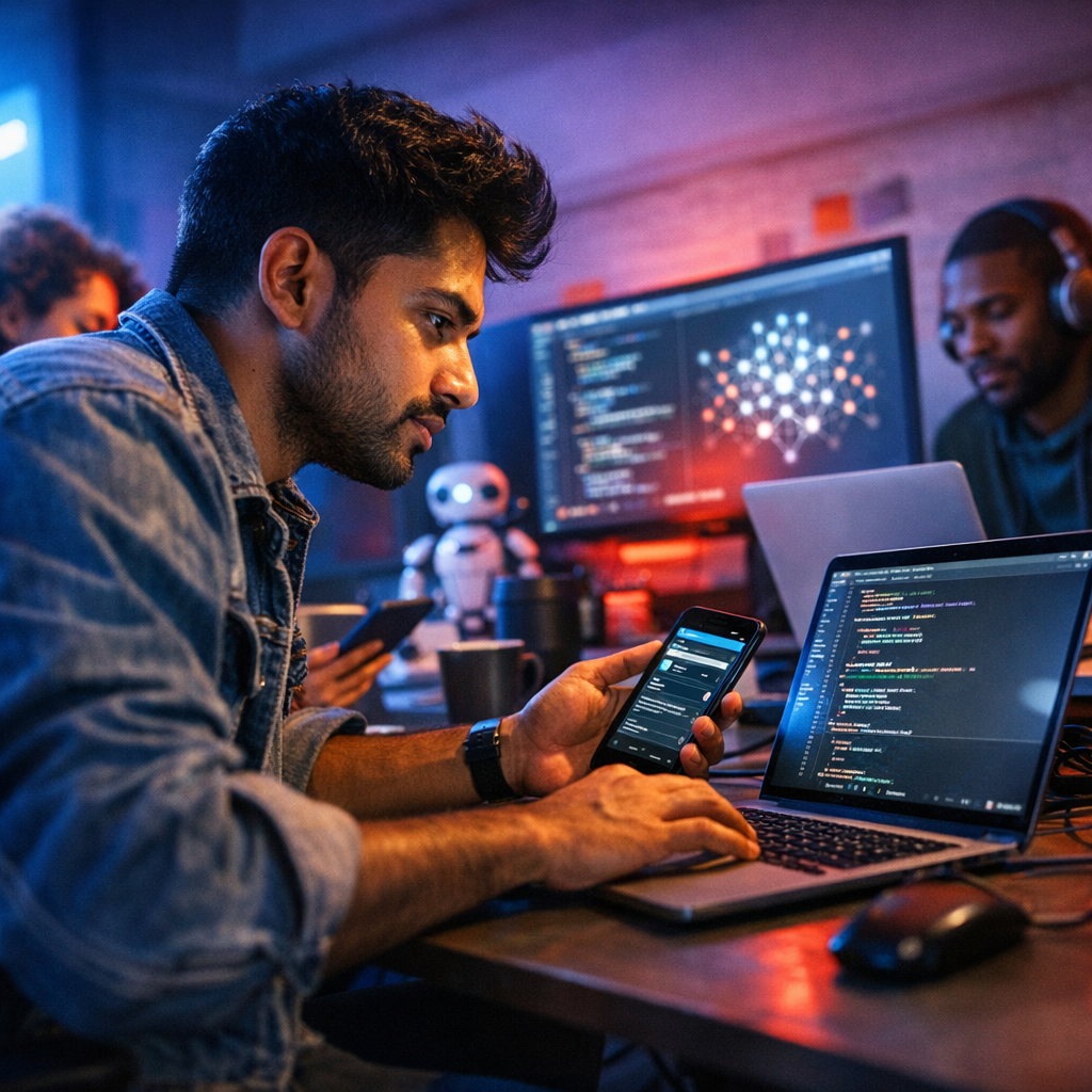 Flutter app development showcasing cross-platform capabilities