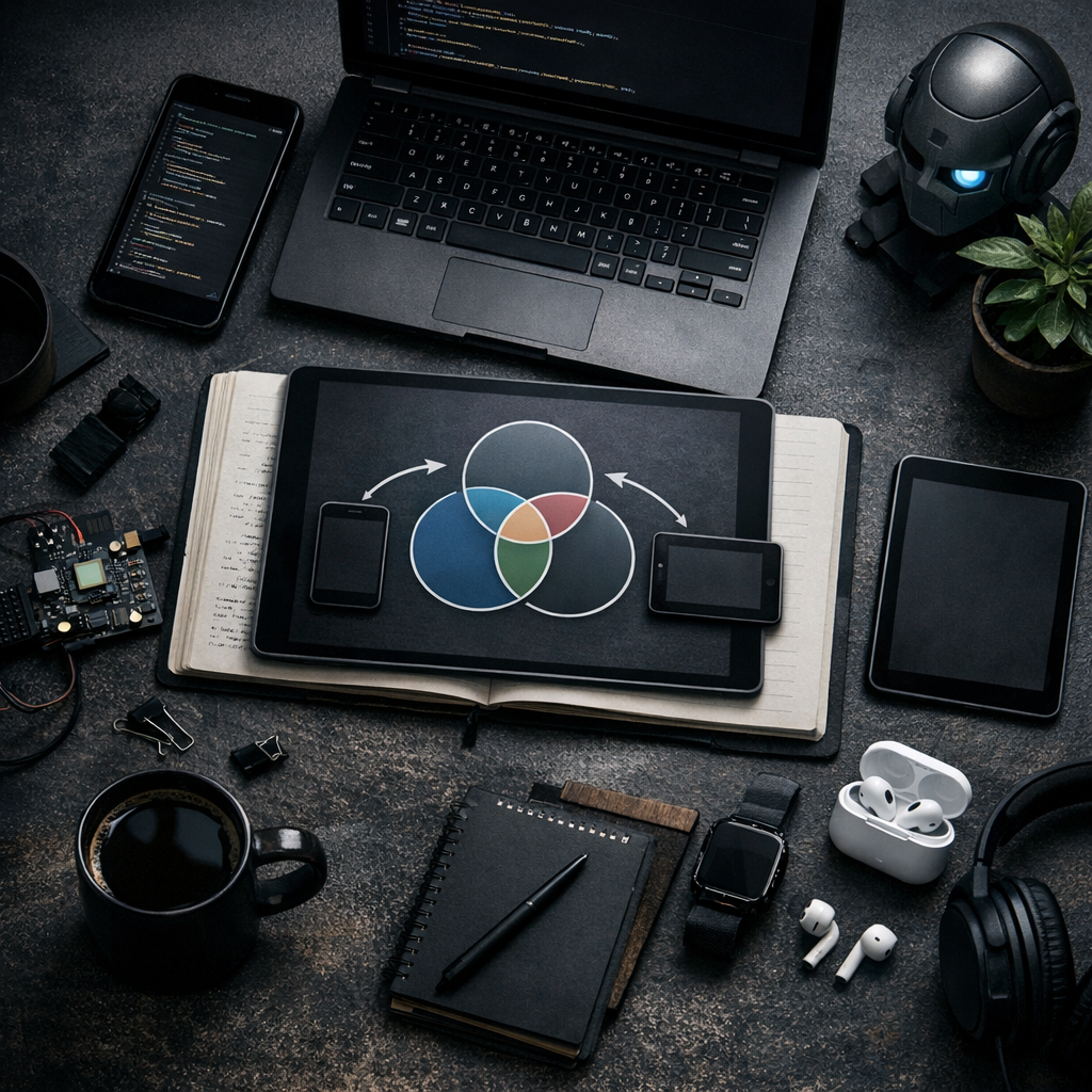 diagram showing cross-platform mobile app development tools