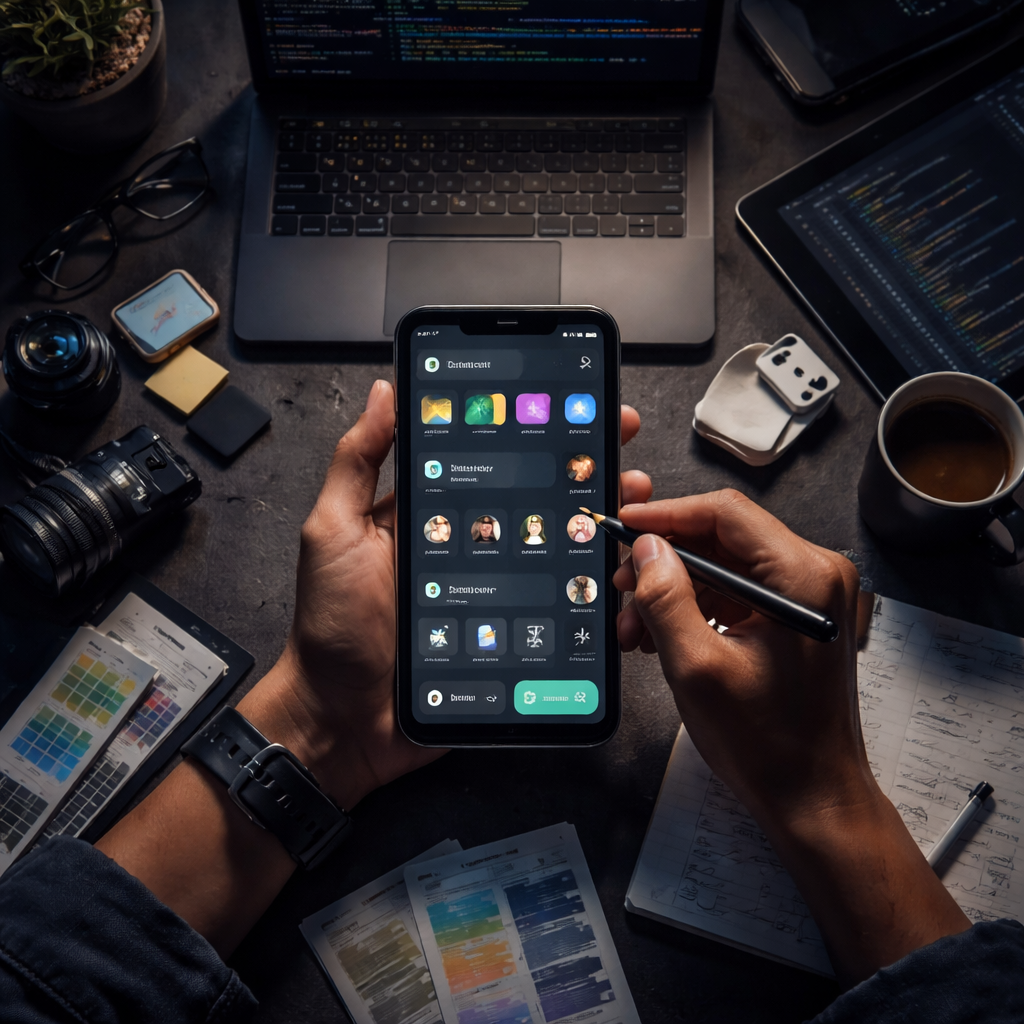 AI-enabled mobile app interface showcasing user customization features